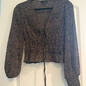 Lucy Paris Black Floral Women's Top